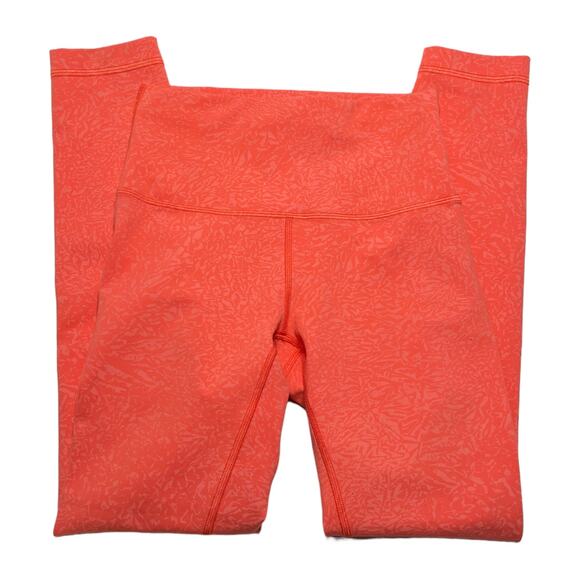 Lululemon Wunder Train High Rise Tight Crunch Warm Coral - Picture 1 of 4